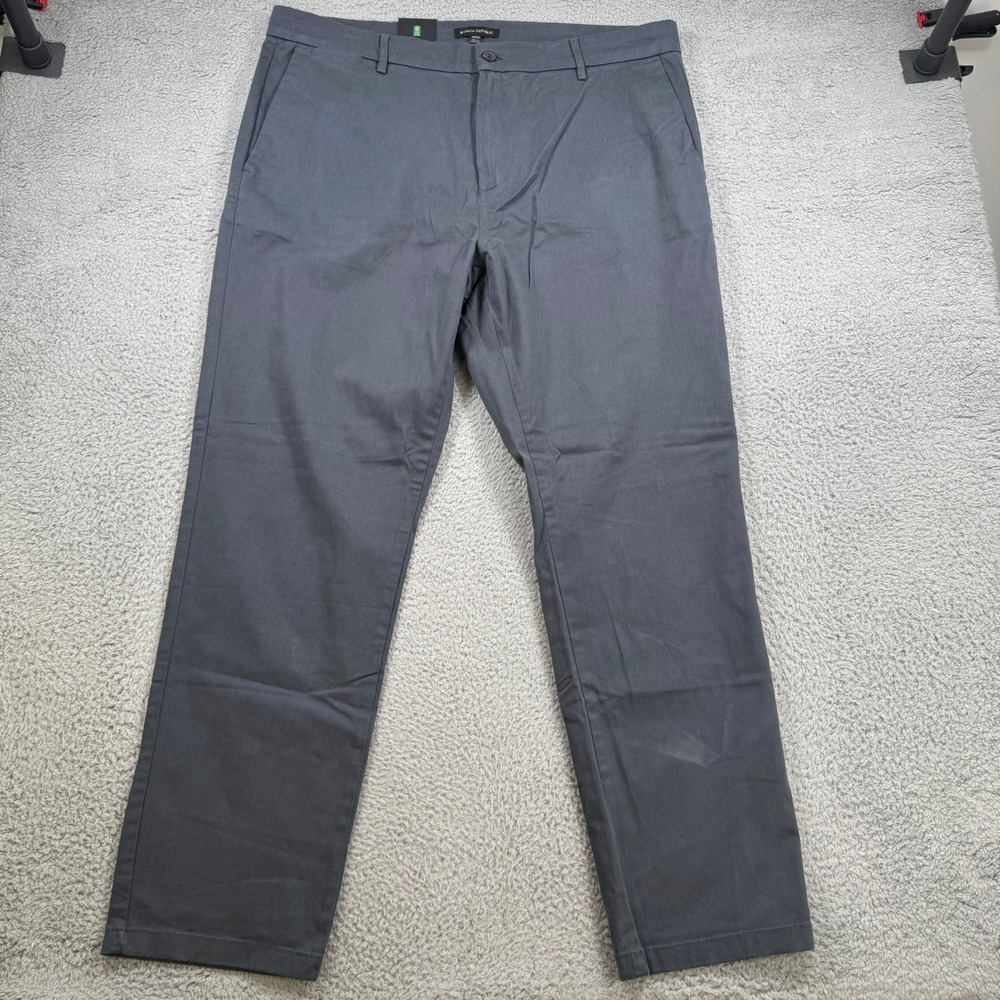 Banana Republic Mens Gray Cotton Stretch Chino Pants 40x32 New With Tags